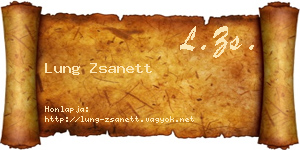 Lung Zsanett névjegykártya