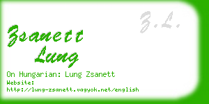 zsanett lung business card